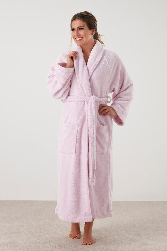 Polar Fleece Wrap Gown - Lilac