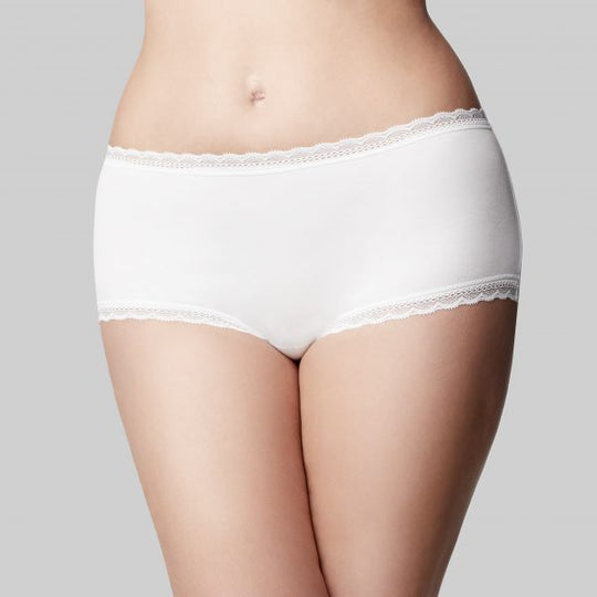 Classic Cotton Boyshort - White