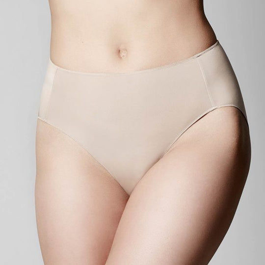 The Knicker Classic Hi Cut Brief - Nude