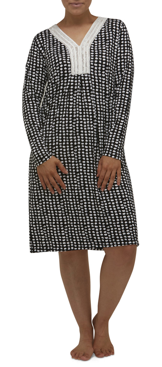 Scribble Spot Spot Dress - Black