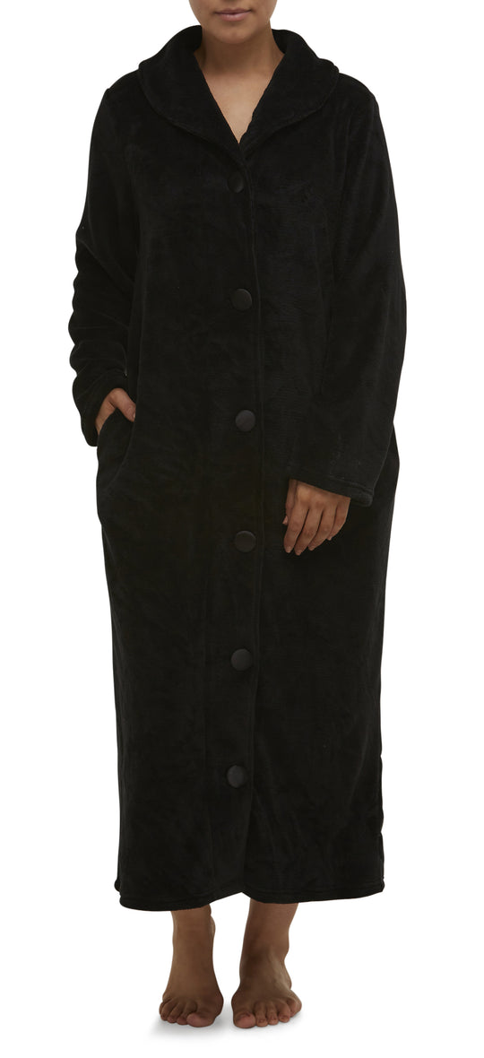 Button Robe - Black