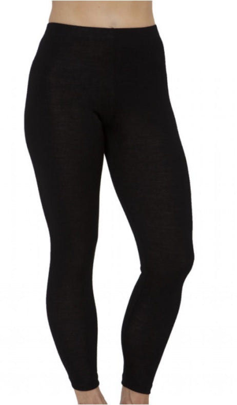 Pure Wool Leggings - Black