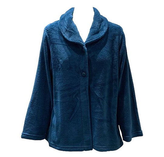 Luxury Sleep Jacket - Peacock