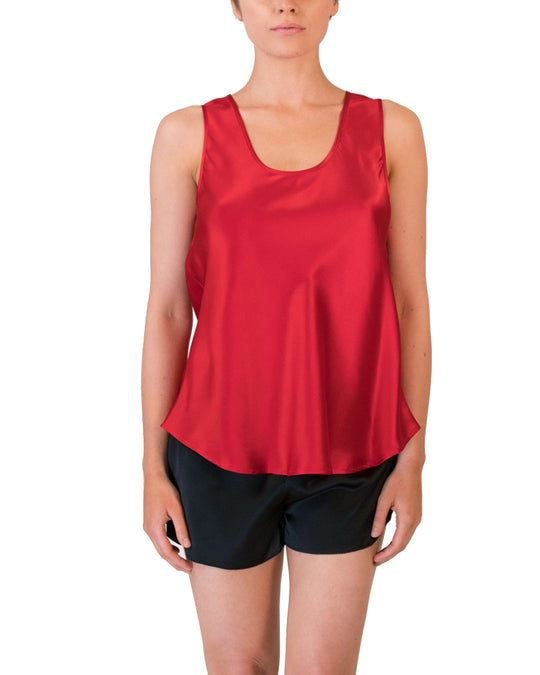 Mono Silk Cami  - Red