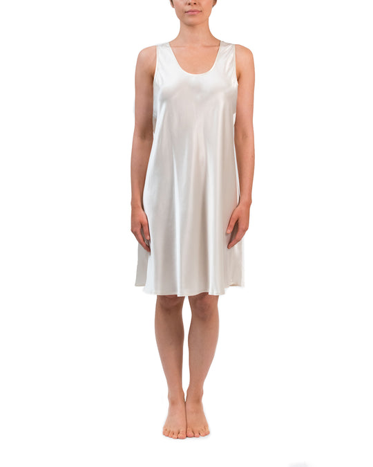 Mono Silk Short Nightie - Ivory