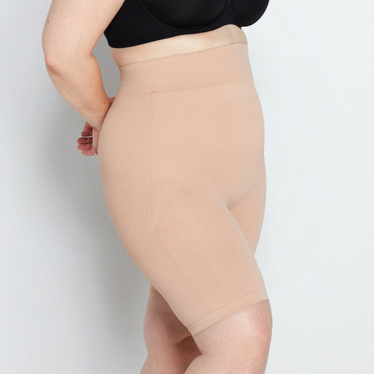 Smoothing High Waisted Short Medium Control - Caramel