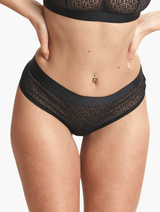 Icon Lace Thong - Black