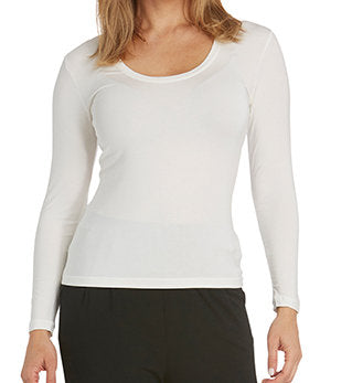 Tani Scoop L/S Top - White
