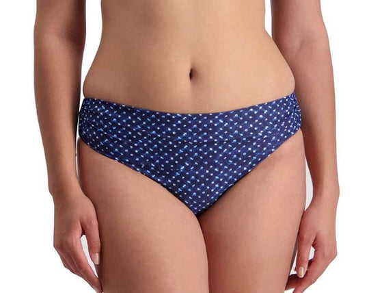 Pop Indigo Ruched Front Pant  - Blue Dot