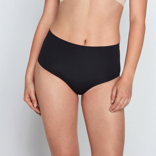 Medium Control Waisted Brief - Black