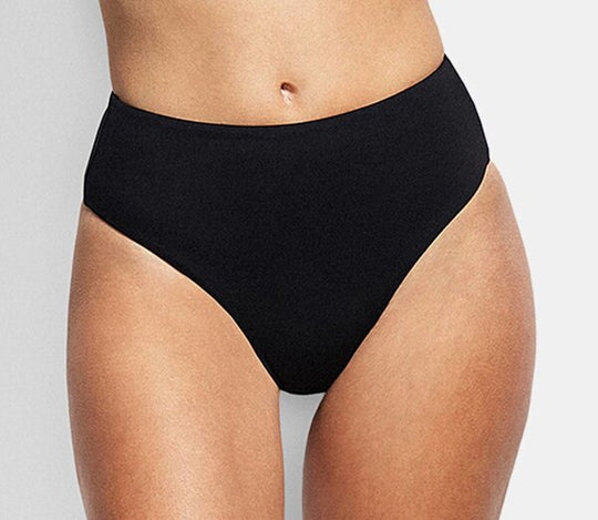 Active High Waisted Wide Side Pant - Black