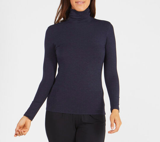 Turtle Neck Long Sleeve Marle - Midnight Marle