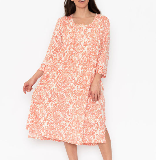 Ananya Pleats Nightie - Peach