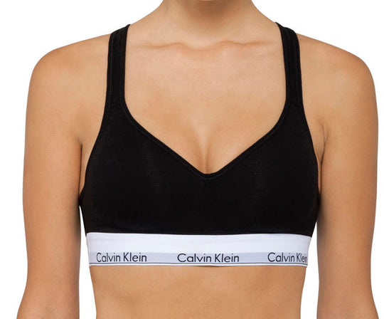 Modern Cotton Bralette - Black