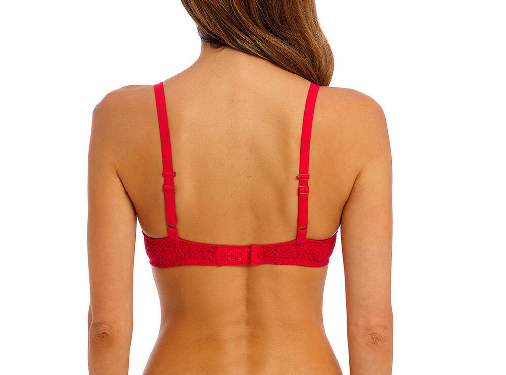 Halo Lace Moulded Bra - Barbados Cherry