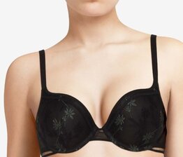 Maxime Push Up Bra - Black/Grey