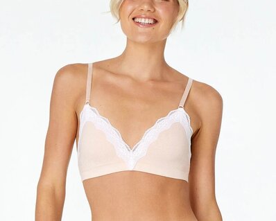 Nikki Soft Cup Bra - Spanish Villa/White