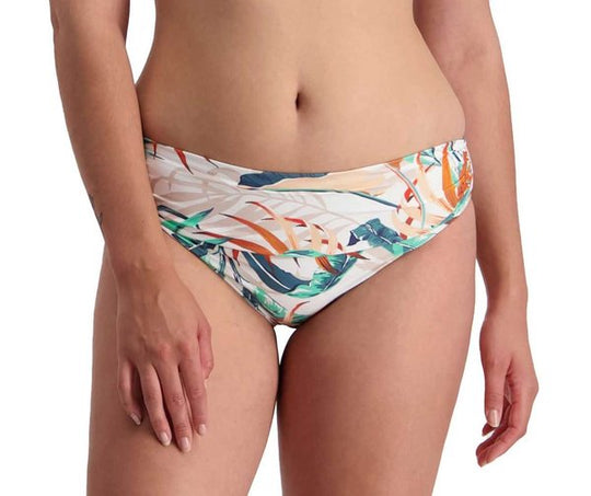 Tropical Vibes Ruched Front Pant - White