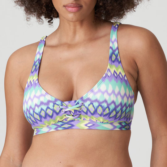 Holiday Plunge Bikini Top - Bright Iris