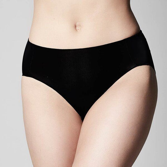 The Knicker Classic Hi Cut Brief - Black