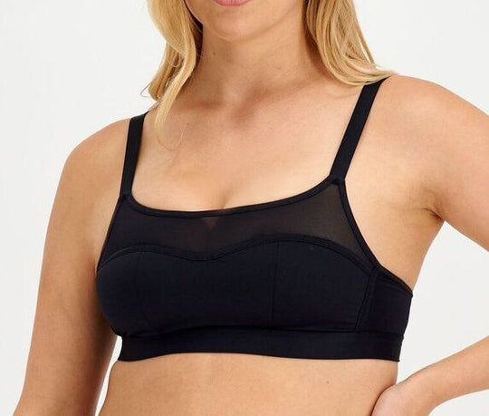 No Panty Line Sheer Crop - Black