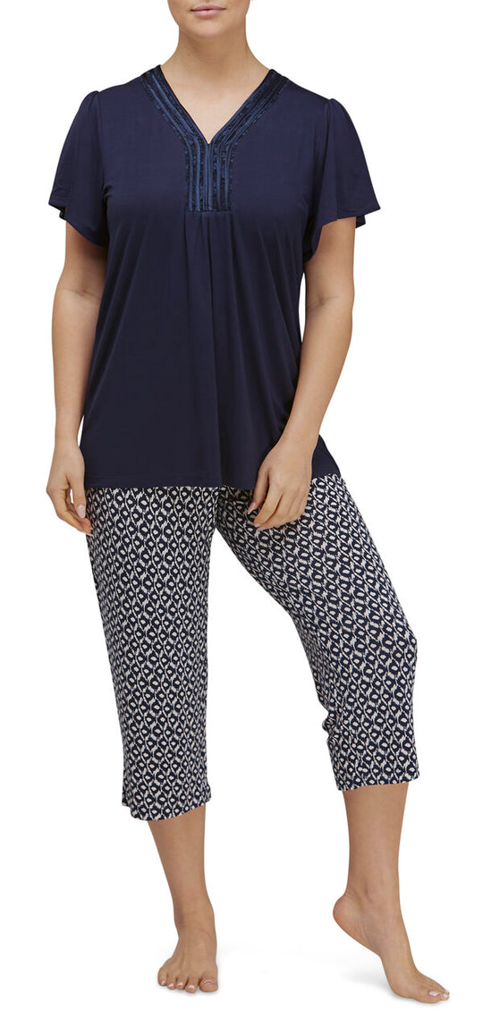 Aztec Casablanca Pyjama Set - Navy